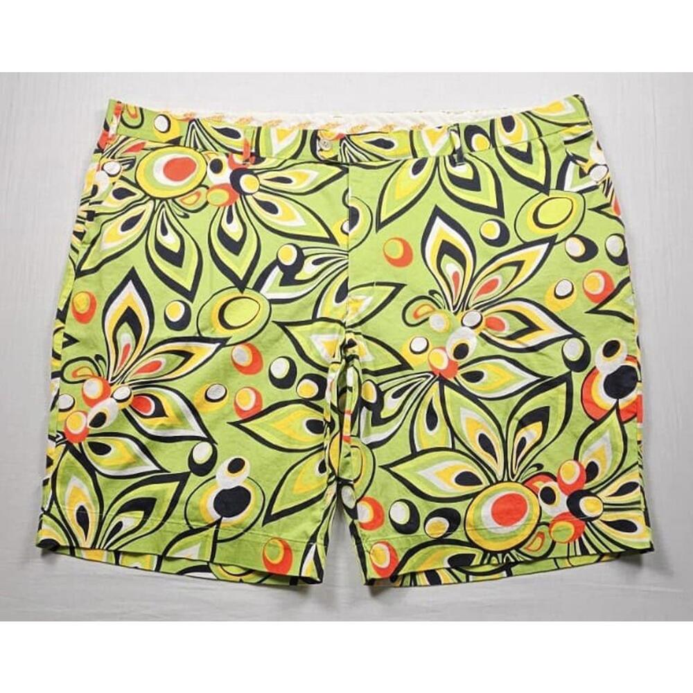 Loudmouth Men's Golf Shorts Size 11L Shagadelic Lime Green Preppy 48x10